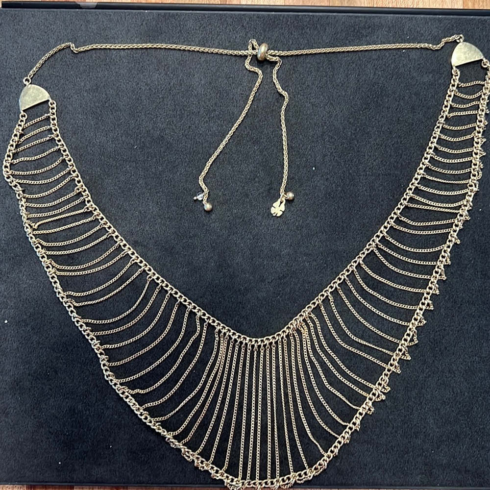 Lucky Brand all chain drape necklace